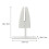 2Pcs Desktop Privacy Panel Clip White Aluminum Desk Partition Clamp 3