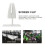 2Pcs Desktop Privacy Panel Clip White Aluminum Desk Partition Clamp 6