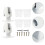 2Pcs Desktop Privacy Panel Clip White Aluminum Desk Partition Clamp 8