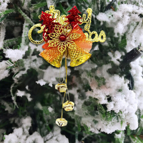 Christmas Bell Pendant Yellow Plastic 1 Piece 1