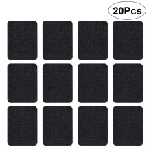 20Pièces Patch Noir En Tissu Adhésif Pour Vêtements Accessoires