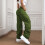 Women's High-Waisted Cargo Pants Green 2XL 2
