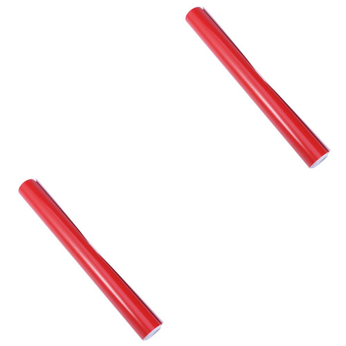 2Pièces Sticker Auto PVC Rouge Découpable Sans Résidu 2