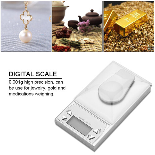 Multifunctional Weighing Tool For Compact And Portable Scale, High Precision Digital Milligram Scale With Calibration Weights Included, Tare Function 2