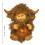 Λούτρινο ζωάκι Highland Cow με ρεαλιστική αναπνοή, φως και μουσική – ρυθμιζόμενες 2