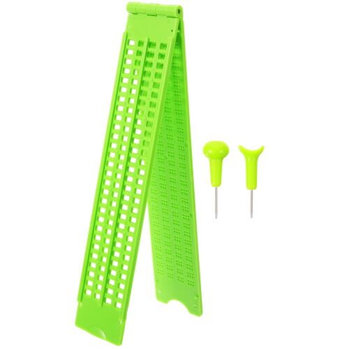 4Sets Flexibles Braille Schreibbrett Set Aus Grünem Kunststoff 2