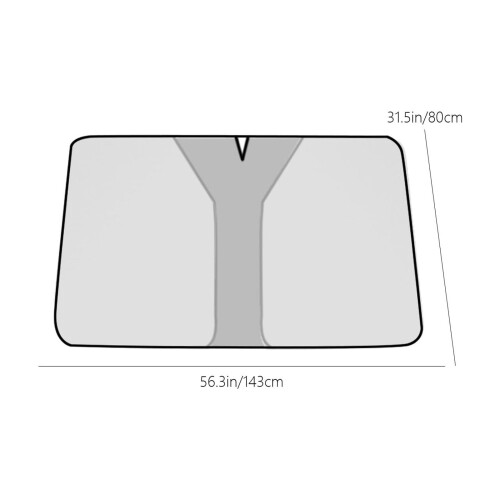 Portable SUV Truck Windshield Sunshade Foldable Dual Ring 2