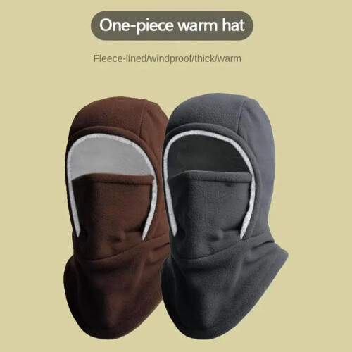 Winter Warmth 2-in-1 Hat and Face Mask Windproof 1 2