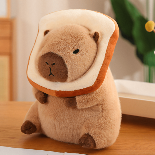 Χαριτωμένο βελούδινο μαξιλάρι Capybara με φορετό τοστ, ψωμί Kawaii, λούτρινα ζωάκια 1