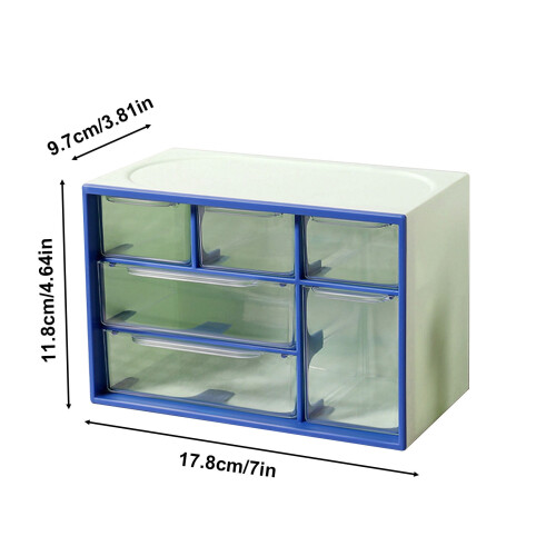 Plastic Drawer-Style Desktop Storage Box, Stackable & Multi-Compartment, Durable for Jewelry Office Supplies, Easy to Use 2