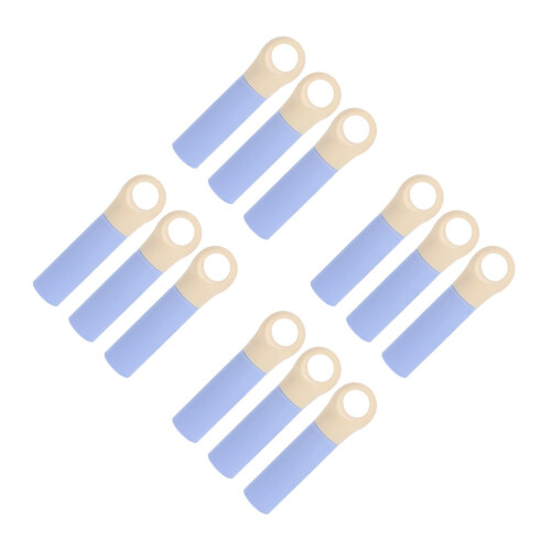 12Pcs Plastic Broom Handle End Caps with Hanging Hole Sky-Blue 2