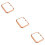 3Pcs Watch Protector Rose Gold for Iwatch4 Full Protective Frame 9