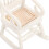 Rocking Chair Miniature Things White Wood 1Set 7