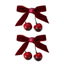 Alloy Velvet Bow Hair Clip for Women 1 Pack