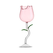 Rose Red Wine Glass-Elegant Rose Pattern 150ml High Foot Glass Cup for Red Wine,Baijiu & Cocktails 212mm Tall Stemware (1 Piece)