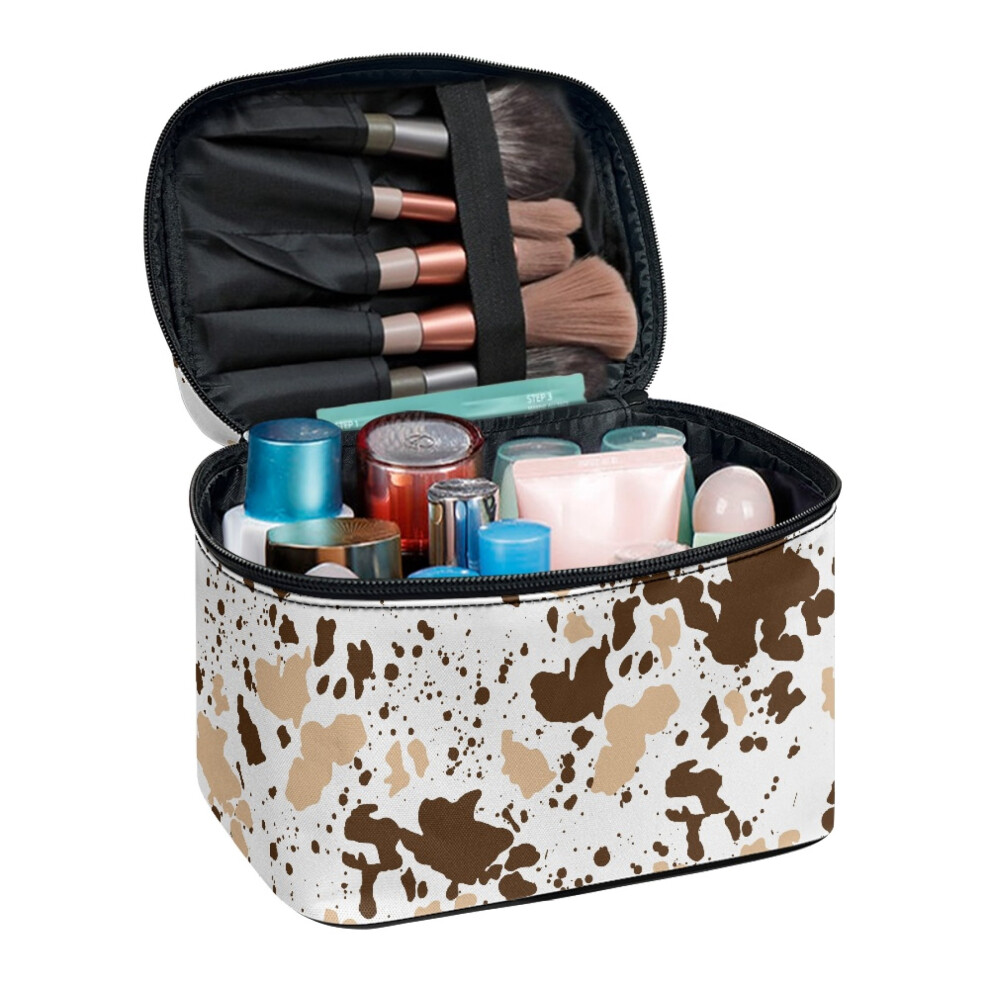 Large Capacity Makeup Organizer Bag with Brush Slots â Compact Travel & Home Use, Personalized Gift for Bridesmaid, Sister, Wife, Friends