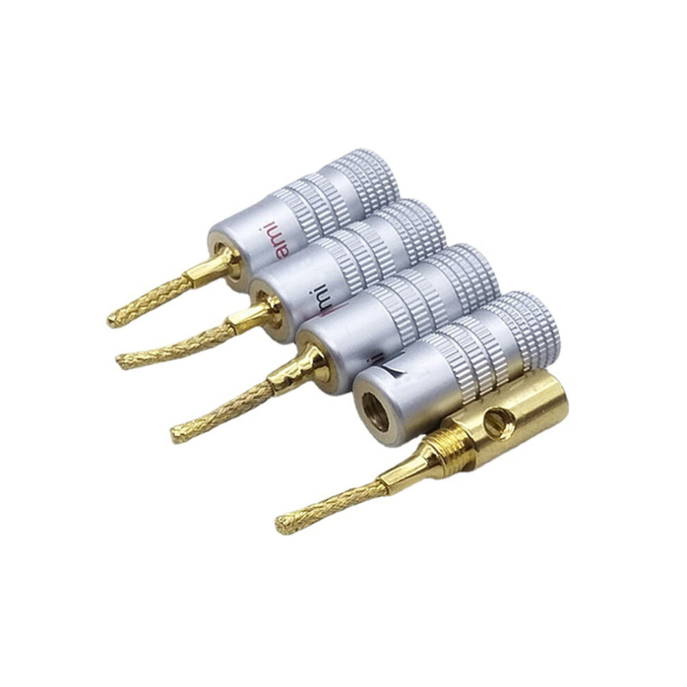 Banana Plugs For Audio Speaker 2Mm Copper Wire Gold-Plated 908436884860