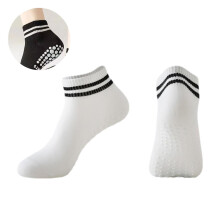 Girls' cotton non-slip trainer socks for yoga and sports