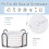 Huhao Ceramic Coasters Set 6 pcs 4 inch round white 6