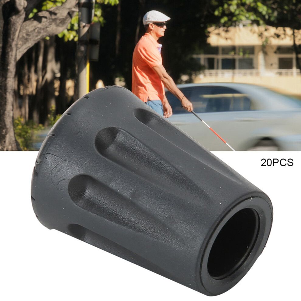 20pcs Reinforced Cane Tips AntiSlip with Metal Gasket for Outdoor Walking