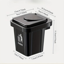 Stainless Steel Wall-Mounted Ashtray with Lid – Irregular Shape, Dust-Proof, Easy Install, for Bathroom/Home/Outdoor