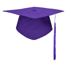 Premium Graduation Cap with Adjustable Tassel - Unisex Adult Polyester Hat for College & University - One Size Fits Most (22-24.4 Inch)