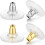 100pcs Hypoallergenic Flat Earring Backs for Studs & Heavy Earrings, Secure Screw-On, Compatible with Most Studs (White) 1