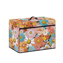 Colourful Daisies Sewing Machine Protective Sleeve Cover Washable Fabric Multifunction Stylish Home Accessories