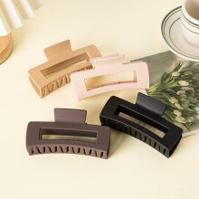 Rectangle Neutral Hair Claw Clips for Women 4 Pack 4.33 Inch