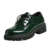 Willtoo Womens Chunky Heel Oxfords Platform Pumps Leather Lace Up Round Toe Fashion Shoes