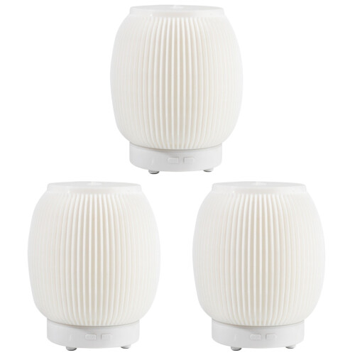 3St Huiselijke USB Aroma Diffuser Wit Met Sfeervol LED Licht