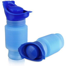 2 Pack Portable Emergency Urinal for Men and Women, Retractable Travel Urine Bottle, Adult Car Urinal for Camping & Road Trips