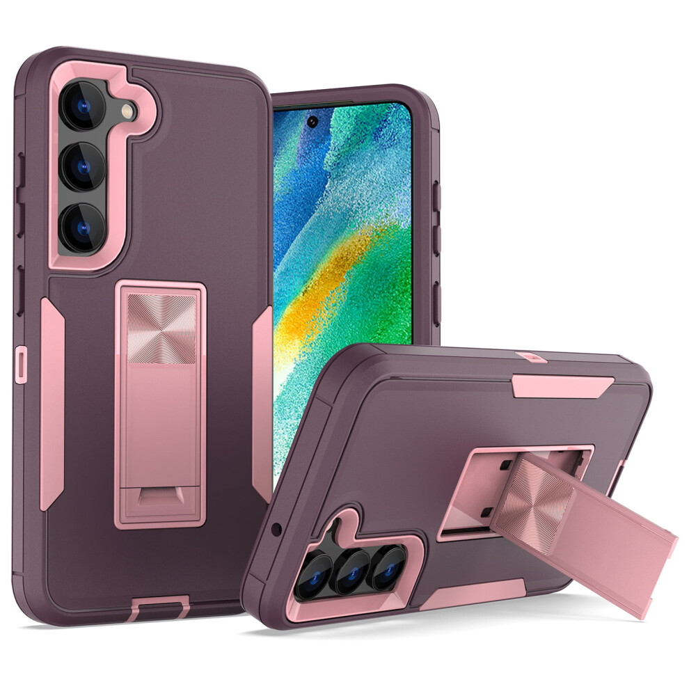Military Grade Drop Protection Case For Samsung Galaxy S23 Plus Â Heavy-Duty Hybrid Rugged Magnetic Mount Kickstand, Shockproof, +Rosegold Purple 9485826750789