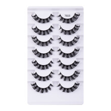 7 Pairs Curly False Eyelashes - Natural Thick & Realistic Style, Voluminous Look for Daily Makeup & Casual Outings
