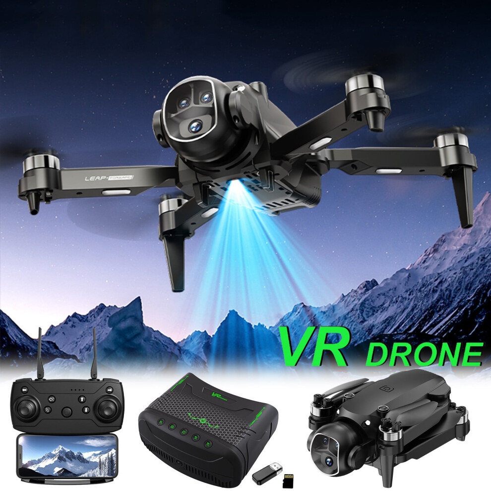 1080P Camera Drone With Remote Screen, Fpv Brushless Drone With Vr Glasses - 2.4G Rc Quadcopter Altitude Hold Obstacle Avoidance For Aerial Viewing 9101399441977