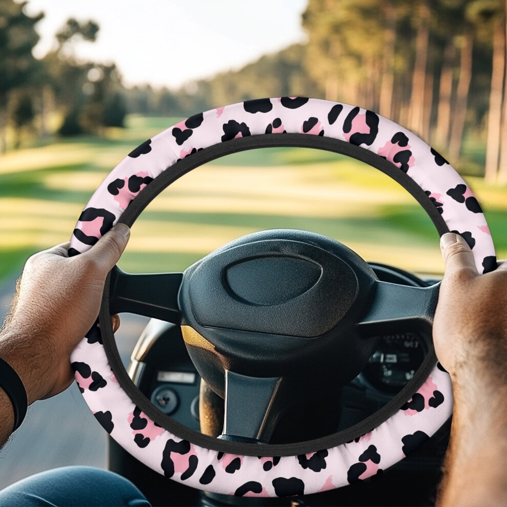 Leopard Print Golf Cart Steering Wheel Cover 13-14 Inch 971050496429