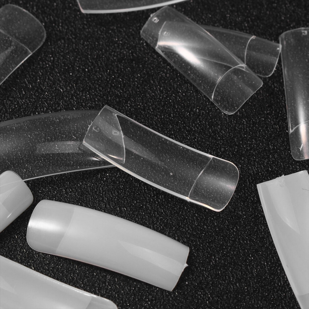 Press-On False Nails 1000Pcs 2Bags in Transparent and Natural for Girls Birthday Party