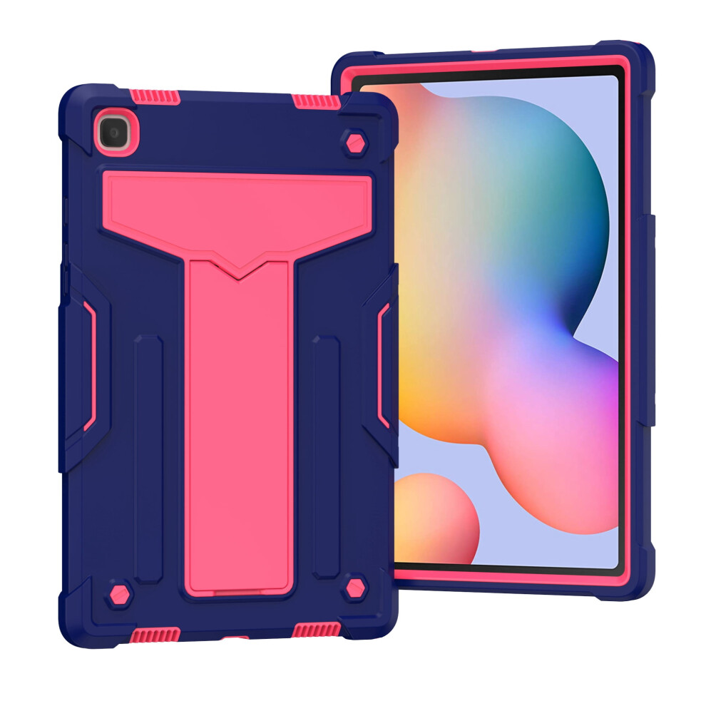 Shockproof 3-Layer Case For Samsung Galaxy Tab A7 10.4" Sm-T500/T505 (2020), Navy+Rose, With Kickstand 9485826752783
