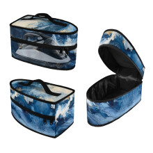 Blue Marble Print Steam Iron Case – Lightweight Travel Holder with Zipper, Compatible with Most Steamers