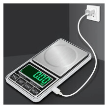 Prenosná mini vrecková šperkovnica s USB nabíjateľnou digitálnou elektronickou váhou, gramová váha, viacero príslušenstva