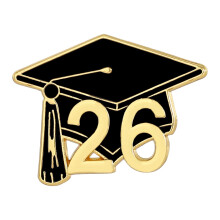6/1Pcs 2026 Graduation Enamel Pins Set – Lapel Pins, Book, Flower, Cap & Diploma Emblems, Compatible with Grad Party