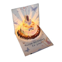 3D Birthday Card With Music and Lights Glitter Cake Greeting Card for All Ages for Celebrating Special Moments with Loved Ones