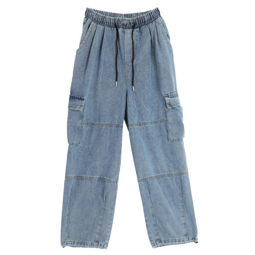 2Stk Herren Beine Jeans Cargo Große Taschen 1