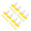 40Paires Mini Rollers Blancs Pour Poupées Design Décor Maison 7