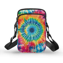 Kolorowa spirala tie-dye 4,33 x 1,97 x 7,09, torebka na ramię z poliestru dla dorosłych