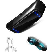 Professional Anti-Snoring Device, Portable Chin-Mounted Snore Stopper with Pulse Feedback, Compatible with All Sleepers