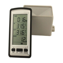 Wireless Rain Meter Rain Gauge Thermometer Weather Station for Indoor Outdoor Temperature,Real-Time