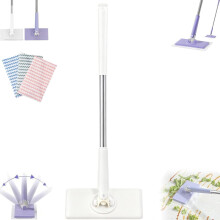 Balai-serpillère sans lavage, solution mains libres, nettoyant multi-surfaces sec/humide pour sols, coins, interstices, murs et plafonds