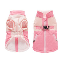 Gilet riscaldato riflettente per cani di piccola, media e grande taglia, antivento e caldo per l'inverno, compatibile con pettorina e guinzaglio.