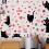 Black Cat Window Clings for Valentine's Day 6 Sheets 96 PCS 1
